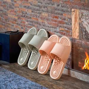 Zapatillas de masaje personalizadas para mujer, sandalias planas de verano, superventas, de secado rápido, resistentes al desgaste, huecas y con orificios para drenaje, para baño - Product Image 2