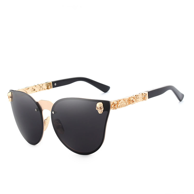 For Luxury Fashion Sunglasses for Men and Women Gothic Mirror UV400 PC Frame Full Rim Oval Eyewear N7001