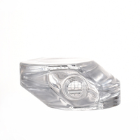 Flacon de parfum vide en verre cosmétique rond plat fantaisie de 30 ml du Pakistan, cristal, irrégulier
