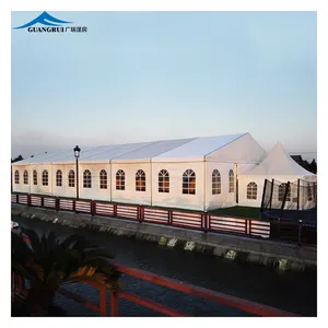 Tenda Gereja pernikahan luar ruangan besar, tenda mewah 10x30 20x30 25x40 putih mampu menampung 200 500 800 orang untuk pesta acara