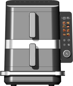 <span class=keywords><strong>Friteuse</strong></span> à <span class=keywords><strong>air</strong></span> 3 en 1 à <span class=keywords><strong>double</strong></span> empilage de grande capacité 10L 2800W avec plaque à pizza et écran pliable, vente chaude - Product Image 5