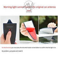 Accesorios Universales para Luces de Coche, 8 Luces, 4 Colores, Antena de Coche con Forma de Aleta de Tiburón Solar, con Luz Estroboscópica de Advertencia LED