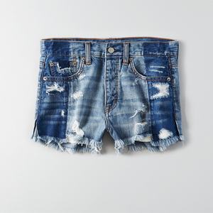 กางเกงยีนส์ขาสั้นแฟชั่นขายส่งสำหรับสาวๆ แบบขาดเซ็กซี่ - Product Image 4