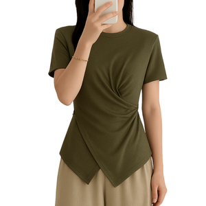 เสื้อยืดแขนยาว คอจีน ทรงเข้ารูป เป็นมิตรกับสิ่งแวดล้อม ติดกระดุม สไตล์เกาหลี ระบายอากาศได้ดี แห้งเร็ว ใส่สบาย ผลิตในเวียดนาม - Product Image 1