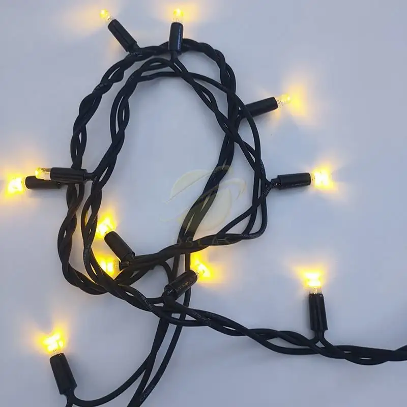 OutdoorsPremium Quality Christmas Red Wire Led String Ramadan Holiday Lighting Rubber Twinkling White Outdoor Party Fairy Light