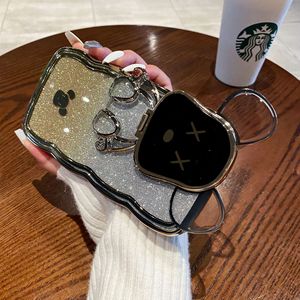 Étui de téléphone de luxe Zeniqeen personnalisable en TPU électroplaqué avec paillettes pour 15 Pro Max avec un design de personnage de dessin animé - Product Image 3