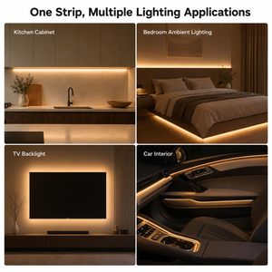 ไฟแถบ LED แบบ COB ตัดได้ 528 LEDs สีเดียว 24V สำหรับตู้เก็บไวน์ ไฟ LED - Product Image 3