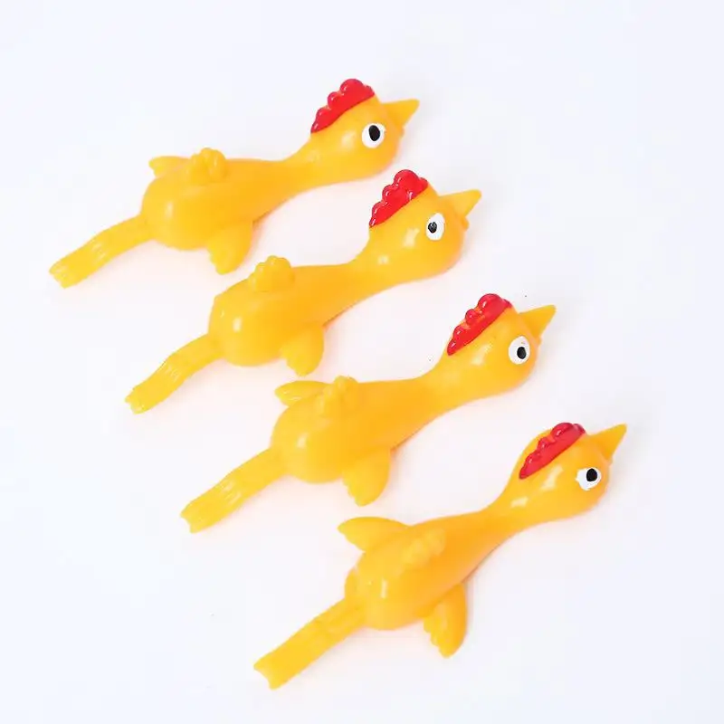 YY093 Catapult Chicken prank fun fun toy Catapult Chicken TPR soft soft children's vent toys fidget toys