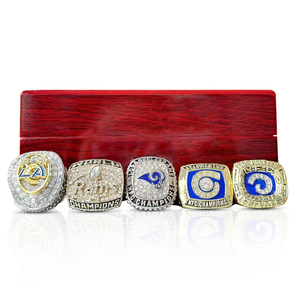 Anillo de Campeonato de <span class=keywords><strong>los</strong></span> Angeles Rams 2021 - Joyería de Fútbol Americano - Anillo de Hombre con Piedras Preciosas - Joyería de Aleación a Precio Accesible - Product Image 1