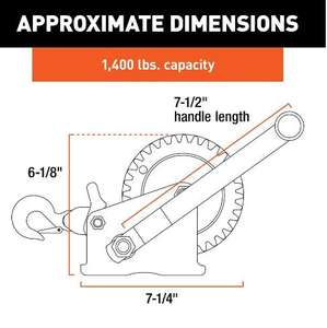 Remorque de bateau à poignée à grande vitesse, équipement manuel, treuil à manivelle avec ceinture, treuil à main robuste, frein en acier inoxydable - Product Image 4