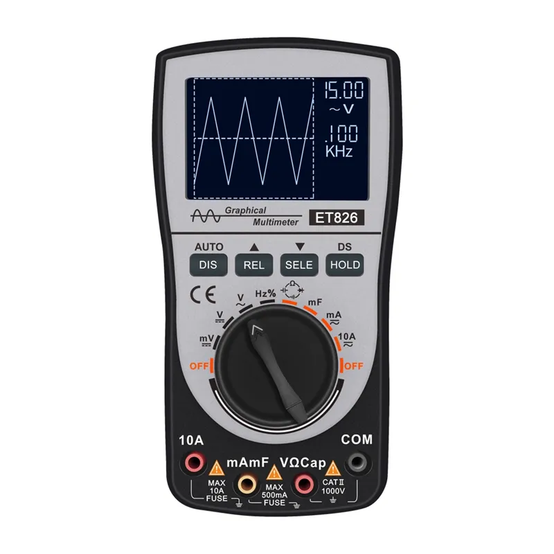 Hantek — Oscilloscope numérique en forme d'onde 2 en 1, comptage à 4000 points, à main, multimètre