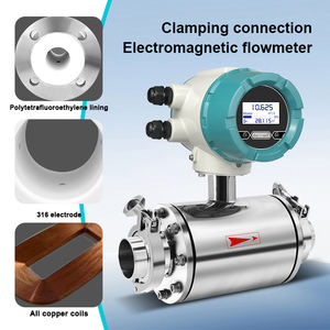 مقياس تدفق رقمي مغناطيسي من الفولاذ المقاوم للصدأ معتمد من CE للسوائل الكيميائية والحليب والماء، مع إشارة نبضية 4-20 مللي أمبير وRS485، متاح بتصميم حسب الطلب - Product Image 1