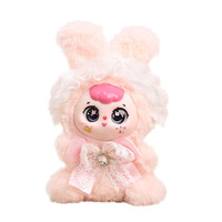 Polyester Silikon PP Baumwolle Plüsch Kaninchen Puppe Spitze Anhänger Niedlicher Schlüsselanhänger Unisex Accessoires für Taschen