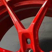 Rines Forjados Monobloque GW 6061-T6 Color Rojo Candy de 17, 18, 19 y 20 Pulgadas con Diseño de Rayos en Y, 5x114.3, 5x100 para Subaru WRX STI, Civic, Tesla