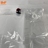 Bavoir transparent personnalisé 3l 5l 10l 20l sac de robinet en plastique eau potable sac de jus de vin dans une boîte distributeur avec vanne papillon Vitop