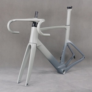 Gray <b>Paint</b> Design Carbon Fiber T1000 Disc Road Bike <b>Frame</b> TT-X38 Internal Cable T47 Thread Tire 700X32C - Product Image 6