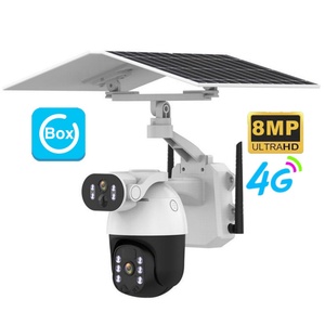 8MP WiFi Dual Lens Solar Panel Humanoid Tracking Surveillance CCTV Cameras PTZ <b>Security</b> IP66 Waterproof 4G <b>Wireless</b> Solar <b>Camera</b> - Product Image 1