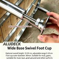 Système de terrasse modulaire surélevée WPC à emboîtement, terrasse extérieure co-extrudée avec quille en acier inoxydable et pieds de support réglables