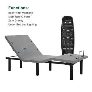 Электрическая кровать Tecforcare с регулируемой спинкой и изголовьем, моторизованная, с функцией нулевой гравитации, грузоподъемность 800 фунтов, для домашнего ухода - Product Image 3