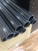 Canne à pêche en fibre de carbone 3K sergé, forme de seiche, fabriquée sur mesure par OEM, avec rail supérieur