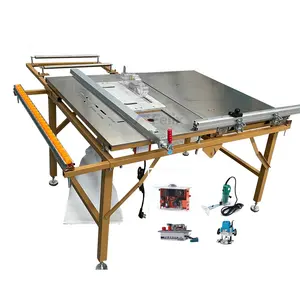 Sierra de mesa deslizante mini máquina de sierra de panel con cepilladora de superficie máquinas de sierra de madera