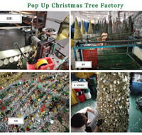 Sapins de Noël Artificiels Pliables et Pré-décorés de 6/8 Pieds, Effet Neige Floquée, avec LED et Support
