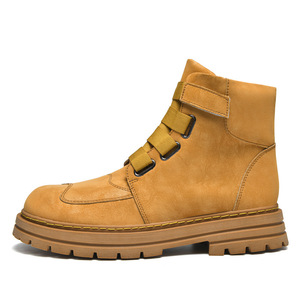 Bottines Martin à bout rond en faux daim, fermeture éclair, semelle extérieure en caoutchouc, semelle intermédiaire en EVA, toutes saisons, couleur unie - Product Image 3