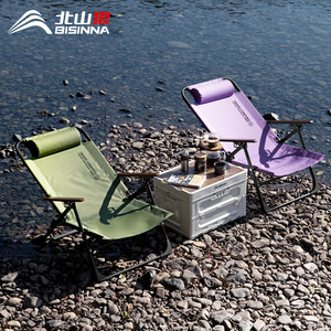 Outdoor Folding Chair Aluminum Frame High Back Reclining Camping Picnic Fishing Garden Chair Military Green - Product Image 3