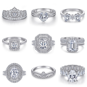 Anillo de Compromiso y Boda para Mujer, Personalizado, Chapado en Rodio, Plata de Ley 925, con Circonitas, Estilo Hip Hop, Engaste Pavé, Certificado CMA - Product Image 3