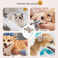 Hamac de toilettage pour animaux à 8 trous, sac de contention pour la coupe des ongles, le bain et le nettoyage des oreilles pour petits chiens et chats