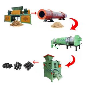 Ligne de carbonisation et de formage directe pour la fabrication de charbon de bois de barbecue, de charbon de bois d'eau et de charbon de bois de tabac - Product Image 1