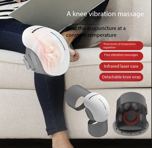 Masaje de cuidado de rodilla recargable por USB de venta directa del fabricante con calefacción eléctrica por vibración y compresión de aire - Product Image 4