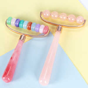 Resin 5 Ball facial Face care Neck Body Massage tools <b>Roller</b> Lymphatic Drainage Anti <b>Cellulite</b> pink Beauty Gua Sha <b>Roller</b> - Product Image 3