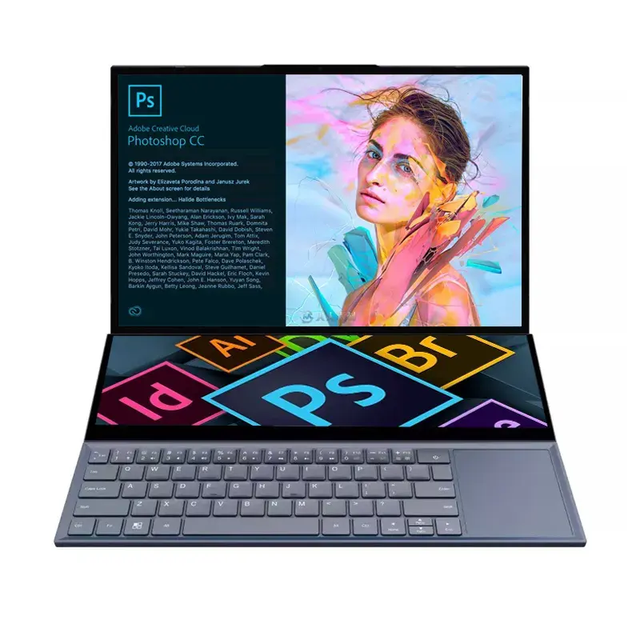 Factory Price Double Screen Laptop 16 Inch Touch Laptop Dual Screen DDR4 64GB I7 10870H Gaming Laptop Notebook