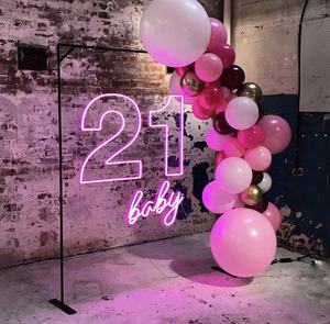 Envío Gratis D40 10m 2ft 3ft 4ft 0-9 A-Z Letras y Números LED Grandes, Diseño Libre, Letrero Acrílico Luminoso RGB de Neón para Fiestas - Product Image 1