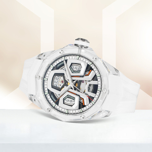 Montre mécanique squelette pour homme, boîtier en cristal saphir, bracelet en fluororubber, montre de sport de luxe - Product Image 2