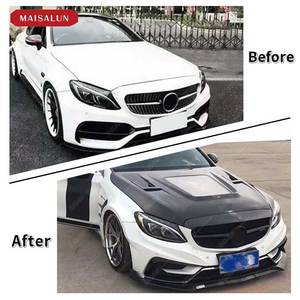 Nueva cubierta de capó de fibra de carbono W205 única de moda con capó de motor delantero de <span class=keywords><strong>ventana</strong></span> transparente <span class=keywords><strong>para</strong></span> mercedes-benz W205 - Product Image 6