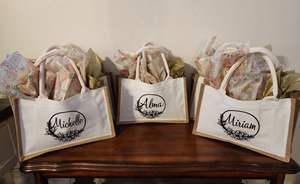 Bolsas de Yute Reutilizables al por Mayor de 32*21*13cm con Asas de Cuerda para Playa, Bodas, Fiestas, Viajes, Compras, Regalos para Damas de Honor, Manualidades - Product Image 2