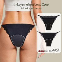 Culotte Menstruelle étanche en dentelle à la mode physiologique, sous-vêtements menstruels, string