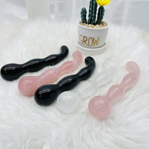 Vente en gros gode en cristal naturel baguette yoni en cristal de quartz rose baguette de cristal masseur pour femme sexy - Product Image 1