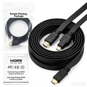Cavo <span class=keywords><strong>HDMI</strong></span> 2.0 piatto ad alta velocità 18Gbps 4K 60Hz con supporto Ethernet e rivestimento in PVC per HDTV e proiettori - Prezzo all'ingrosso - Product Image 5