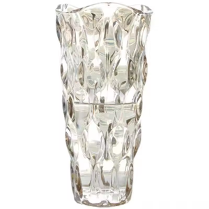 <span class=keywords><strong>Vase</strong></span> décoratif de bureau à pointe ronde et filetage bohème style arc-en-ciel en verre transparent - Product Image 5