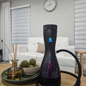 Lukah電気水ギセルポータブルShisha LEDライト付き高級水ギセルセットCishaカーボンフリーロシア水ギセルE-hookahセット - Product Image 1