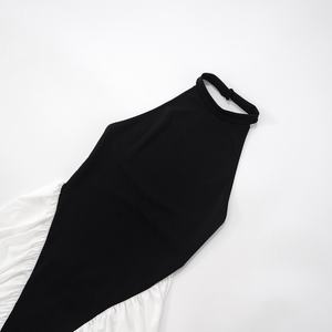 Viviblook Y25DS167 nuevo Sexy Slim Fit Halter Color bloqueo Maxi Bodycon vestidos de noche para mujeres - Product Image 5