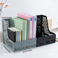 Porte-documents à 3 niveaux, porte-fichiers de bureau A4, organisateur de bureau, rangement de magazines, porte-fichiers