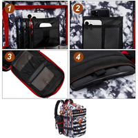 Mochila de Moda para Hombre, Impermeable, Resistente a los Rayos UV, Negra, de Lona, Estilo Militar, 45L