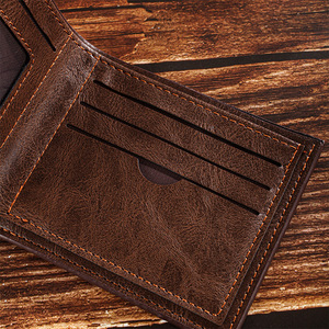 <b>RFID</b> <b>Wallets</b> Short Folded Coin Purse Card Holder Unisex Everyday Use Light Brown Coffee Brown Black Solid Color Summer 2025 - Product Image 3