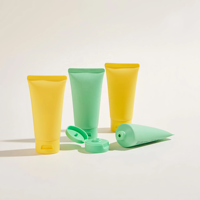 Tubo Cosmetico in Plastica PE Verde Opaco 50ml 100ml con Logo Personalizzato e Tappo Flip per Articoli da Toeletta per Hotel, Shampoo, Gel Doccia, Prodotti per Capelli