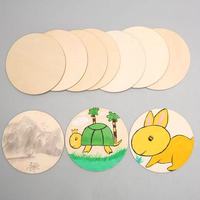 Tranches de bois fines rondes, carrées et hexagonales en buis, découpes en bois vierges pour projets d'artisanat de peinture manuelle DIY