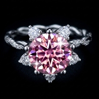 Bague de fiançailles et alliance de luxe en argent sterling S925 torsadé en forme d'étoile, avec moissanite GRA 3 carats couleur D VVS pour femme